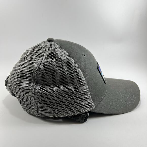 Patagonia Mesh Canvas Patch Sunset Mountains Logo Trucker Camp Hat Gray Baseball - Picture 4 of 8